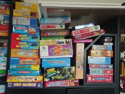 Board games, puzzle, card games, logical games