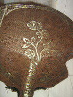 Beautiful elegant vintage rosy brown velvet-silk woven running wall protector carpet