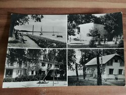 Old photo postcard, Balaton, Balaton light, holiday, sailboats, circa 1960s