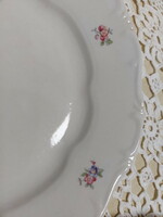 Zsolnay porcelain floral, smooth-edged, 2 flat plates
