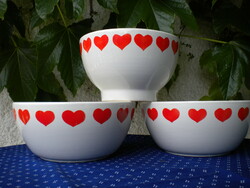 Heart-shaped granite bowls