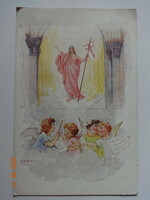 Old Graphic Christmas Greeting Card - Postal Service (Published by Salesian Works)