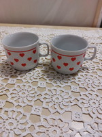 Zsolnay red sivekskés, cup, mug, 2 pcs