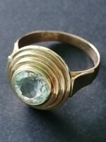 Akvamarin drágaköves arany gyűrű