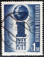 A974p /  Ausztria 1952 Ifjúsági Tábor bélyeg pecsételt