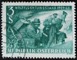 A1074p /  Ausztria 1960 Menekültév bélyeg pecsételt