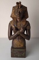 Antique tutankhamun ceramic figural lamp body