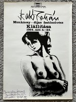 Szabó Zoltán festőművész Kiállítási Plakát 1984 Dedikált