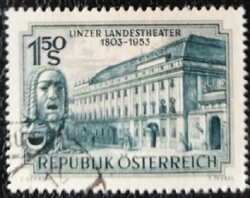 A988p /  Ausztria 1953 A linzi Landes Színház bélyeg pecsételt