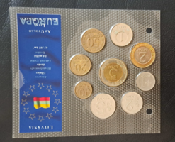 Lithuania 1991-2001. (9 Pieces) 1 cent - 5 litas