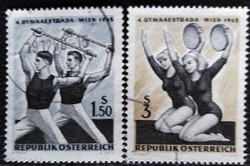 A1190-1p /  Ausztria 1965 Sportfesztivál bélyegsor pecsételt