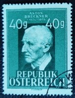 A941p /  Ausztria 1949 Anton Bruckner zeneszerző bélyeg pecsételt