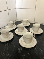 Kínai 6 db-os virágmintás porceláncsésze készlet