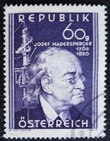 A951p /  Ausztria 1950 Josef Maderaperger bélyeg pecsételt
