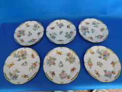 Víctória Herend set of 6 flat plates