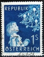 A1009p /  Ausztria 1954 Karácsony bélyeg pecsételt