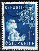A1009p /  Ausztria 1954 Karácsony bélyeg pecsételt