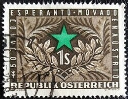 A1005p /  Ausztria 1954 Eszperanto mozgalom bélyeg pecsételt