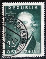 A971p /  Ausztria 1952 Karl Ritter von Ghega bélyeg pecsételt