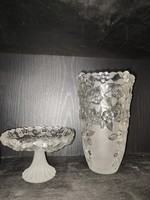 Walther glas glass vase and tray