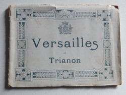 Booklet about the Palace of Versailles, advertisement on the back, descriptions in French on the back of the pages
