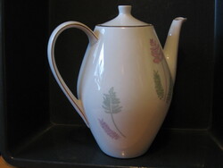 Retro schönwald porcelain gilded, feather flower coffee and tea pot, pitcher