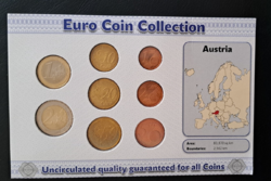 Austria (8 pieces) euro circulation composition unc 1 cent- 2 euros