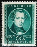 A964p /  Ausztria 1951 Joseph Lanner bélyeg pecsételt