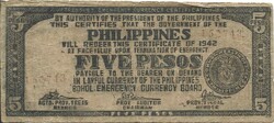 5 Peso pesos 1942 Philippines military
