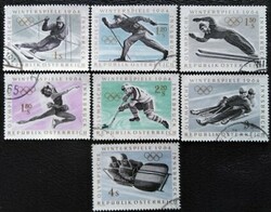 A1136-42p /  Ausztria 1963 Téli olimpia Innsbruck bélyegsor pecsételt
