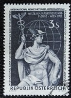 A1097p /  Ausztria 1961 Bank Világkongresszus bélyeg pecsételt