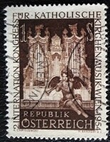 A1008p /  Ausztria 1954 Katolikus Egyházzene kongresszus bélyeg pecsételt