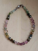 Tourmaline bracelet made of 5 mm faceted beads
