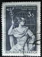 A1097p /  Ausztria 1961 Bank Világkongresszus bélyeg pecsételt