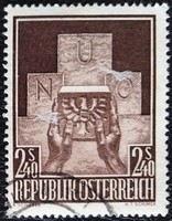 A1025p /  Ausztria 1956 Ausztria felvétele az ENSZ-be bélyeg pecsételt