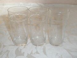 Antique, old thin-walled water glass (3 pcs.)