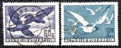 A955-6p /  Ausztria 1950 Madarak bélyegsor pecsételt