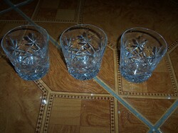 3 db kristály whiskey-s pohár