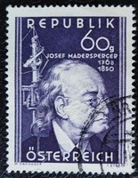 A951p /  Ausztria 1950 Josef Maderaperger bélyeg pecsételt