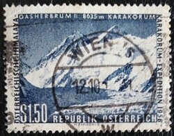 A1036p /  Ausztria 1957 Osztrák Himalája-Karakoram Expedíció bélyeg pecsételt