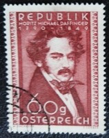 A948p /  Ausztria 1950 Moritz Daffinger bélyeg pecsételt