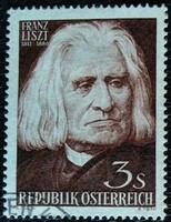 A1099p /  Ausztria 1961 Liszt Ferenc zeneszerző bélyeg pecsételt