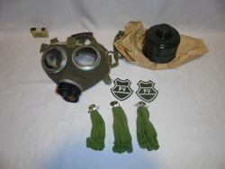 Retro military items - gas mask, etc. - Together