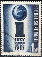 A974p /  Ausztria 1952 Ifjúsági Tábor bélyeg pecsételt
