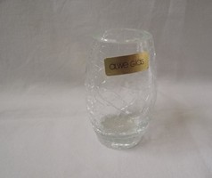 Cracked veil glass violet vase (alwe glas)