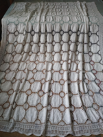 Old, large tablecloth with linen insert