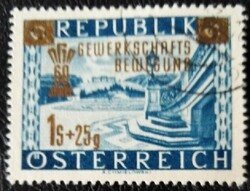 A983p /  Ausztria 1953 Szakszervezeti Mozgalom bélyeg pecsételt