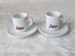 Segafredo porcelain coffee cup + base (2 pcs.)
