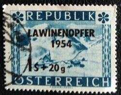 A998p /  Ausztria 1954 Jótékonysági bélyeg lavina áldozatainak bélyeg pecsételt
