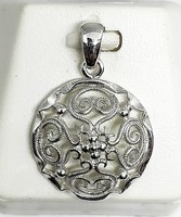 Silver round, tendril pendant, special vintage, 925 silver new jewelry